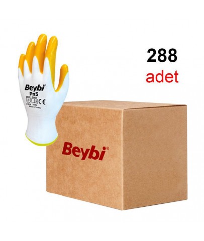 Beybi Pn5 Sarı Nitril Eldiven (Koli)